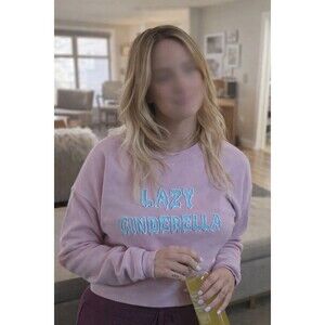 Wildfox Lazy Cinderella Pastel lavender Regal Sweateshirt Size M